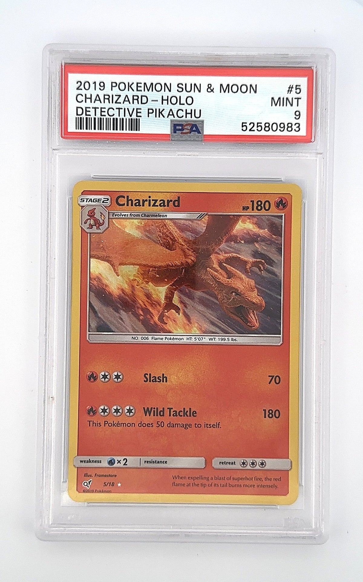 Charizard #5/18 PSA MINT 9 — front