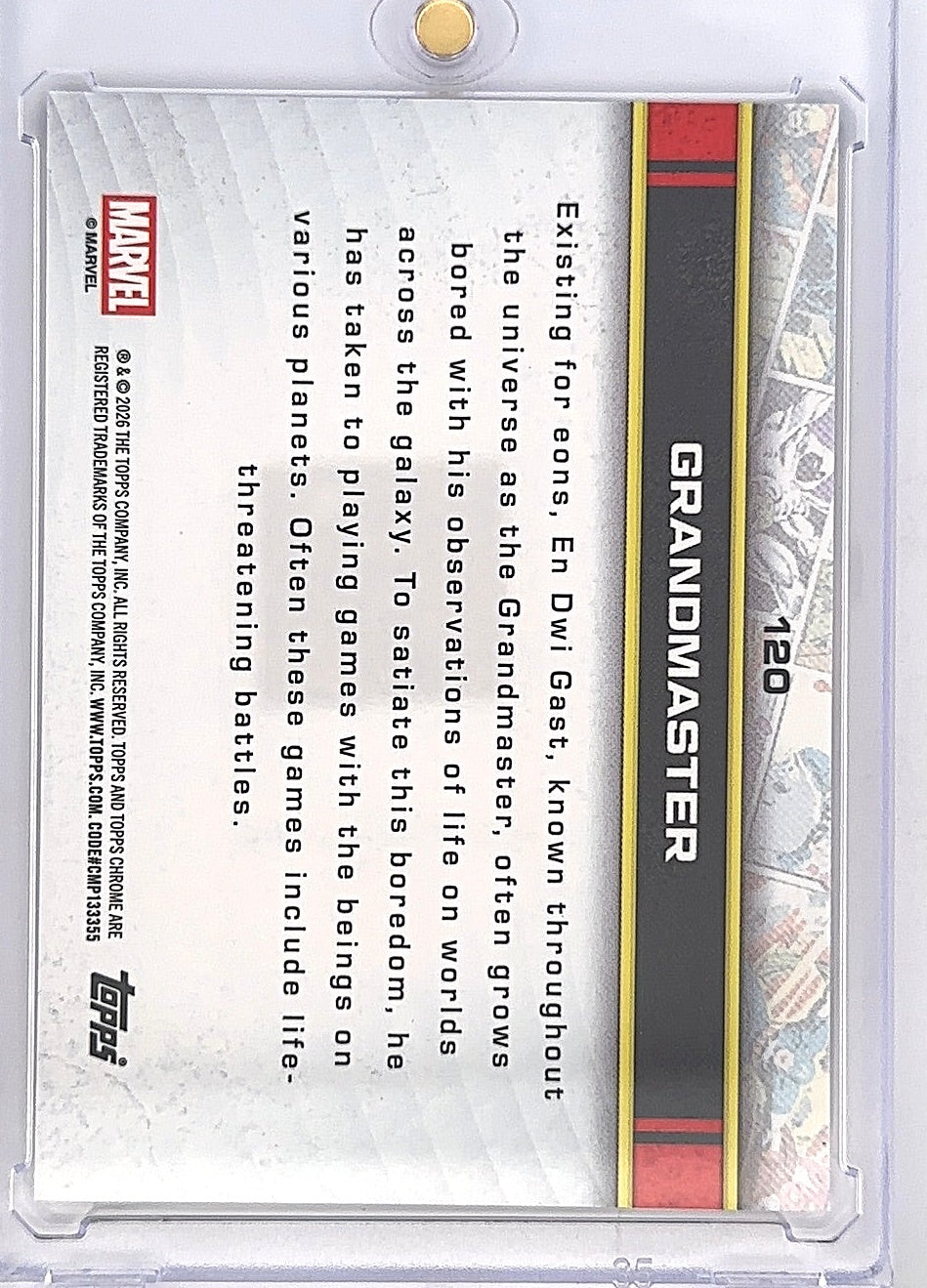 Grandmaster 2026 Topps Chrome Black X-fractor /10 — back