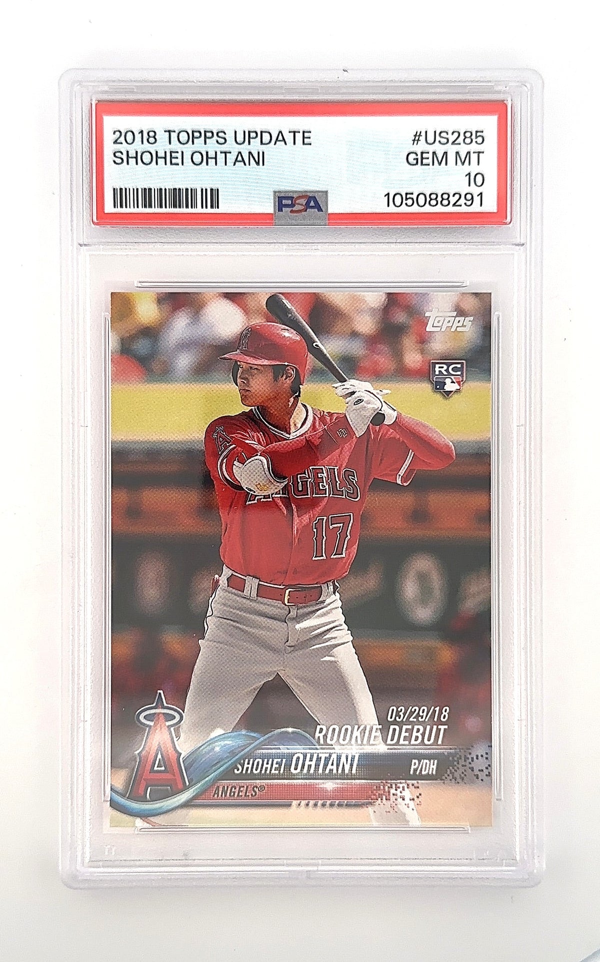 2018 Topps Update Shohei Ohtani #US285 PSA 10 — front