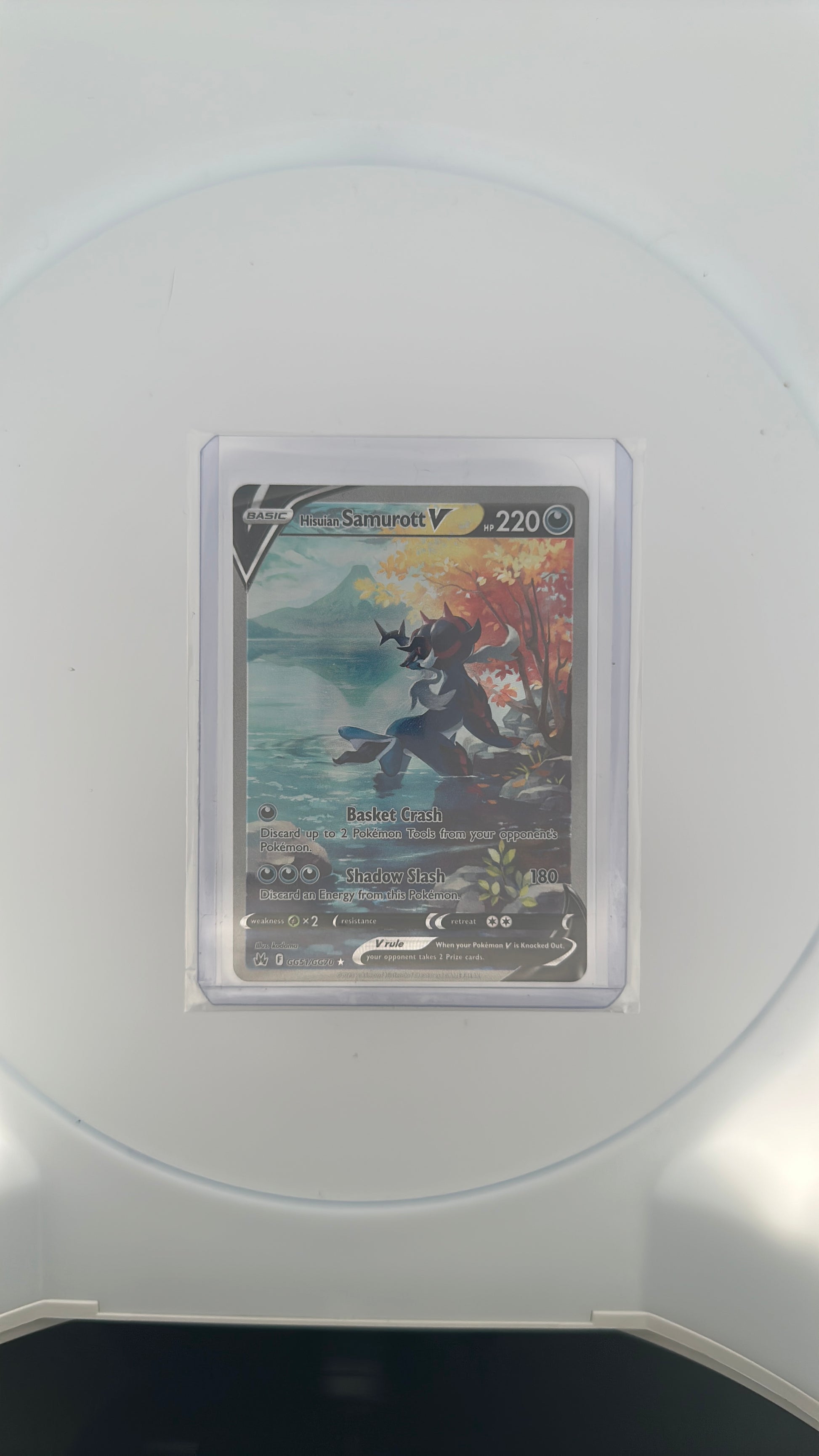 Hisuian Samurott V SWSH: Crown Zenith: Galarian Gallery #GG51/GG70 — front