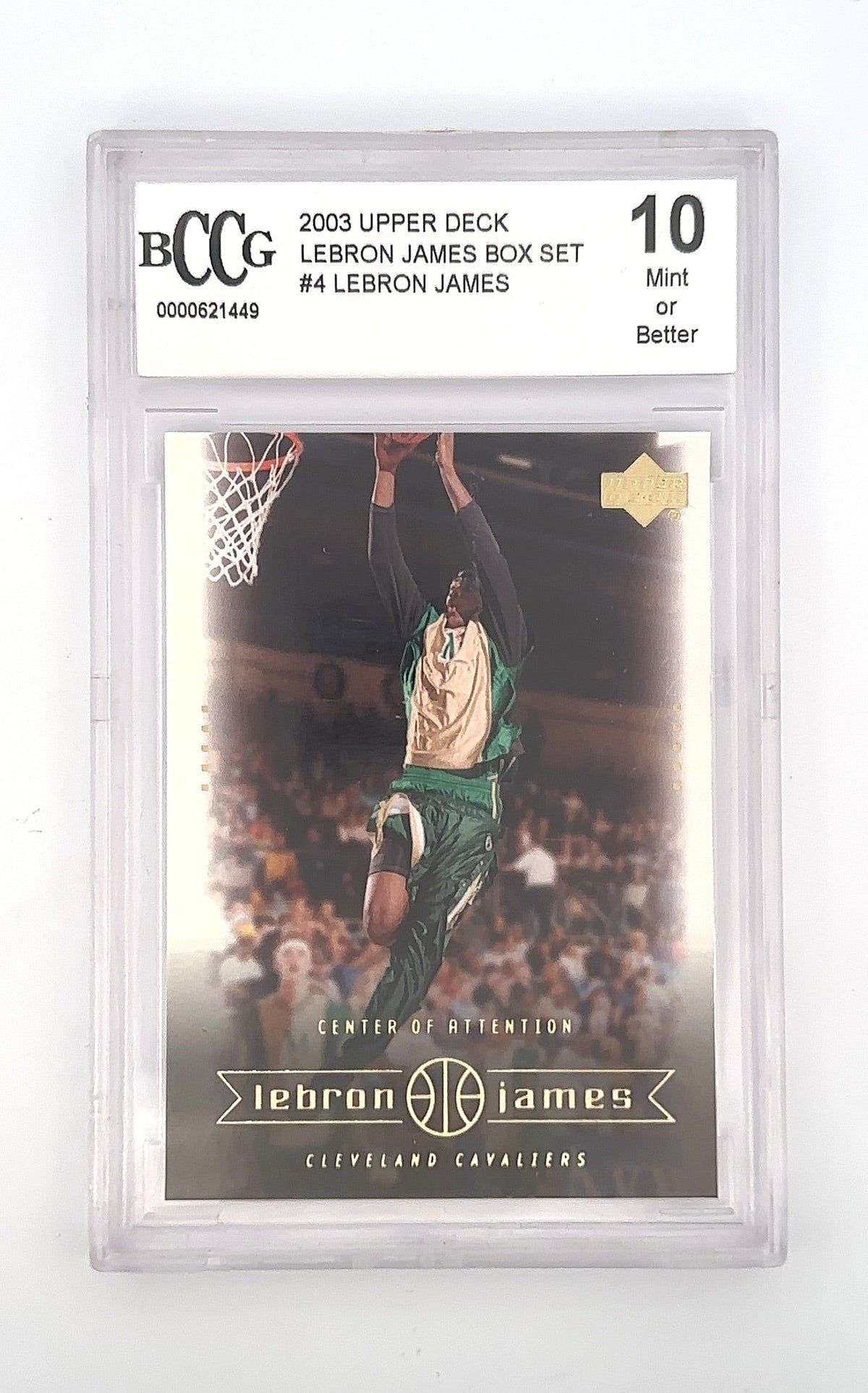 2003 Upper Deck Box Set LeBron James #4 CGC 10 — front