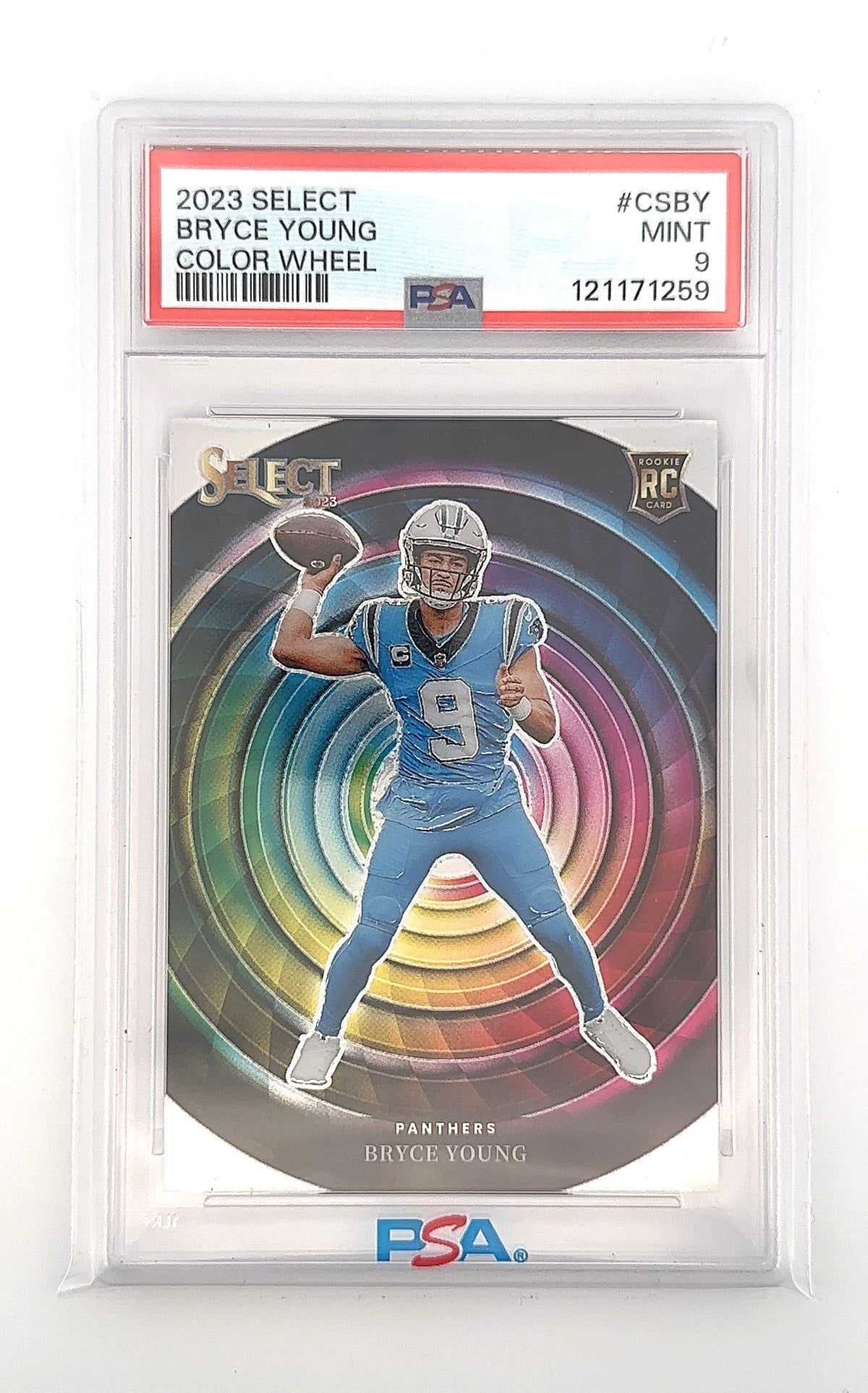 2023 Panini Select Color Wheel Bryce Young #CS-BY PSA 9 — front