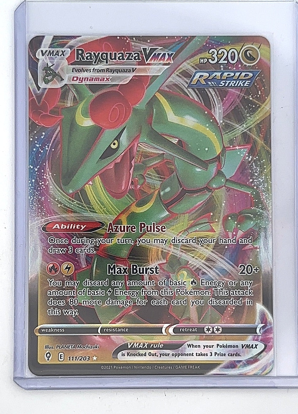 Rayquaza VMAX #111/203 — front