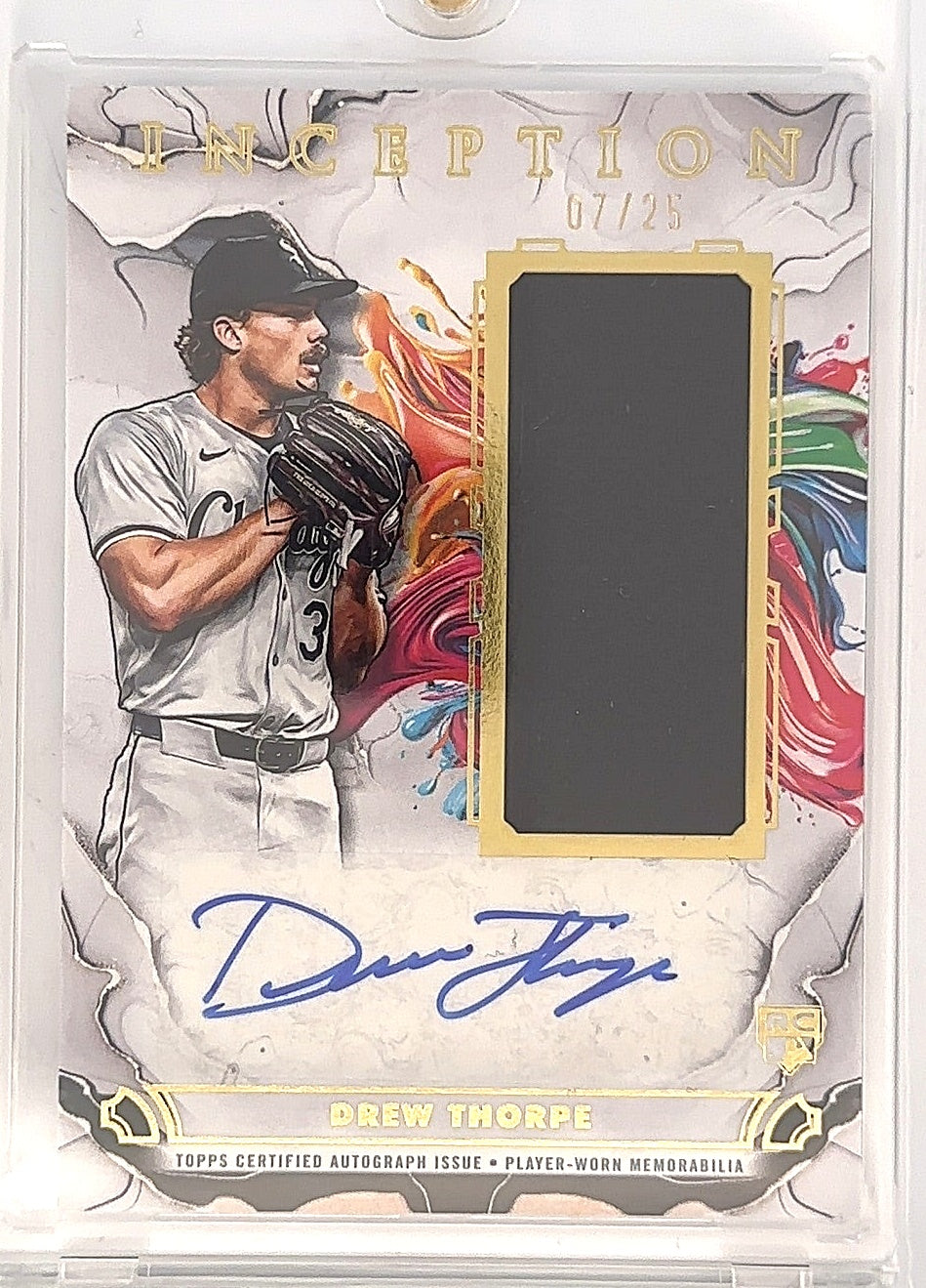 2025 Topps Inception Autograph Game Relic Drew Thorpe #IAGR-DT — front