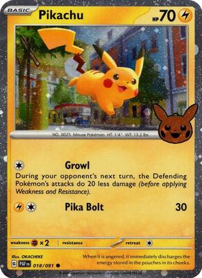 Pikachu - 018/091 (Cosmos Holo) #018/091 — stock