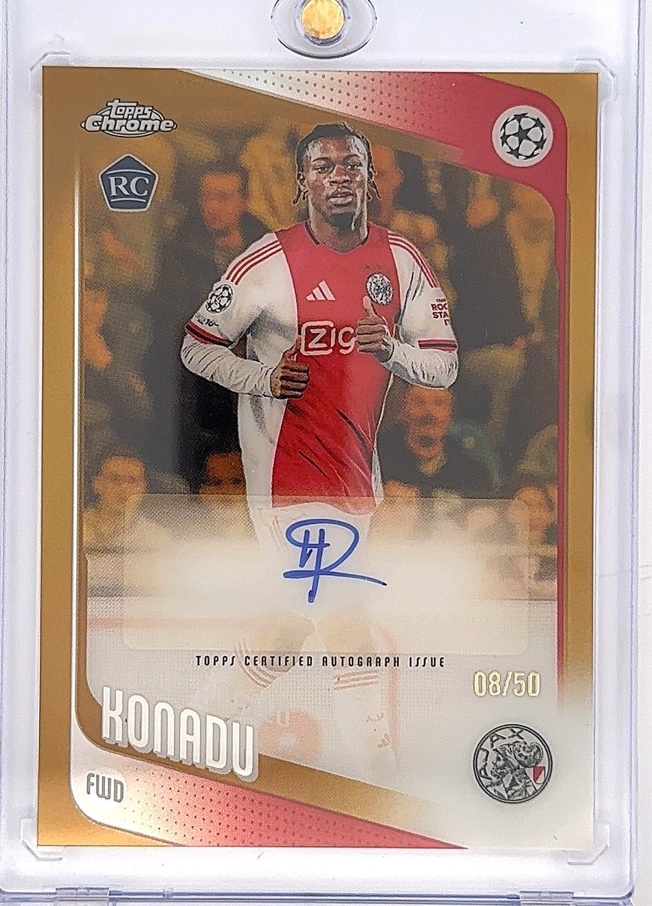 Don-Angelo Konadu Rookie Topps Chrome Auto 08/50 — front