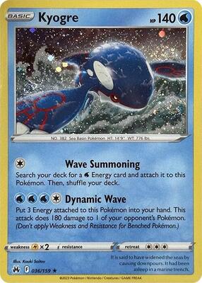 Kyogre - 036/159 (Pixel Holo) #036/159 PSA MINT 9 — stock