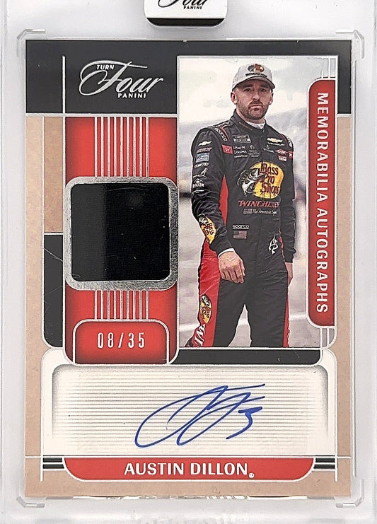 2026 Austin Dillon Panini Turn Four Racing Patch Auto /35 #MA-ADL — front