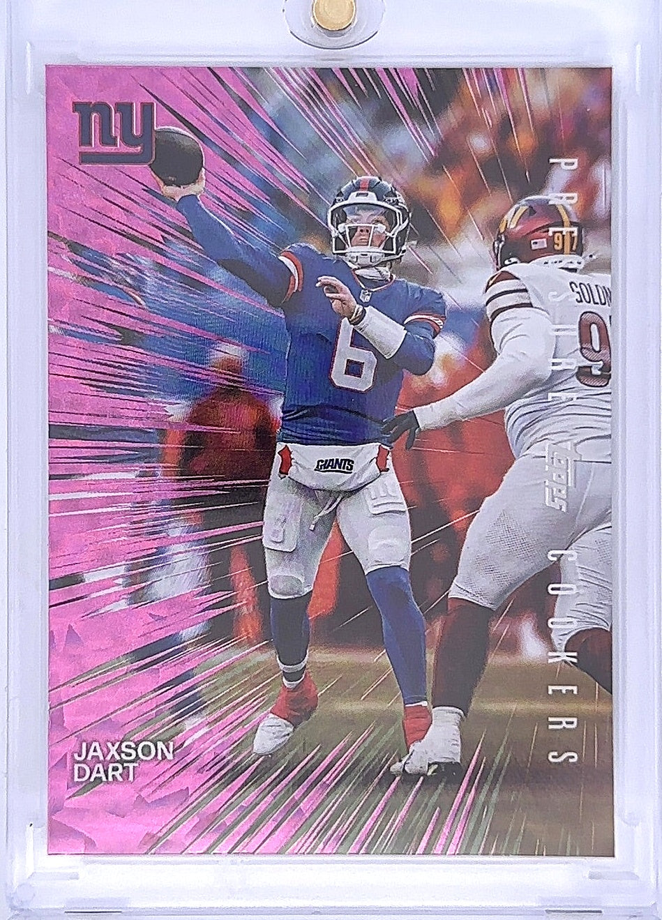 2026 Topps Flagship Pressure Cookers Jaxson Dart [Pink Crackle] #PC-3 — front