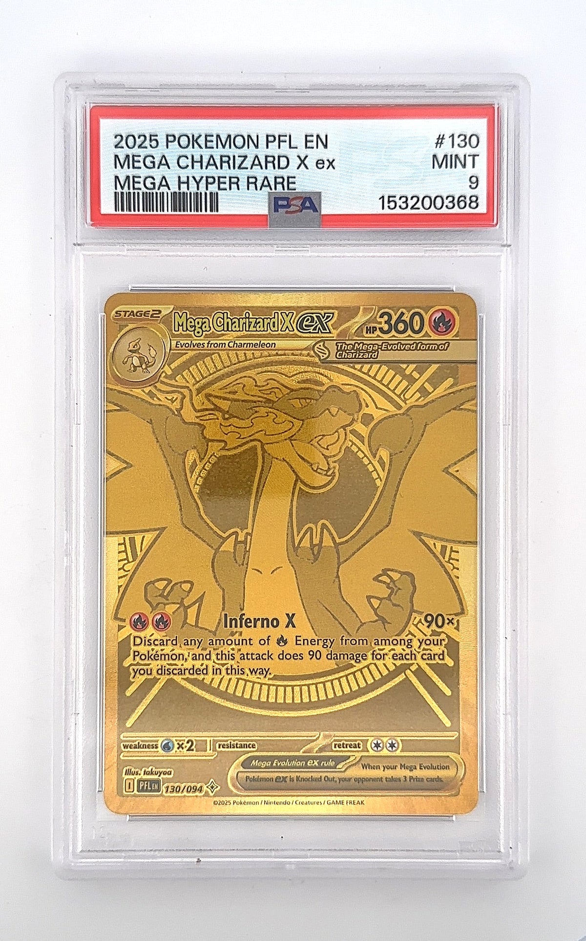 Mega Charizard X ex - 130/094 #130/094 PSA MINT 9 — front