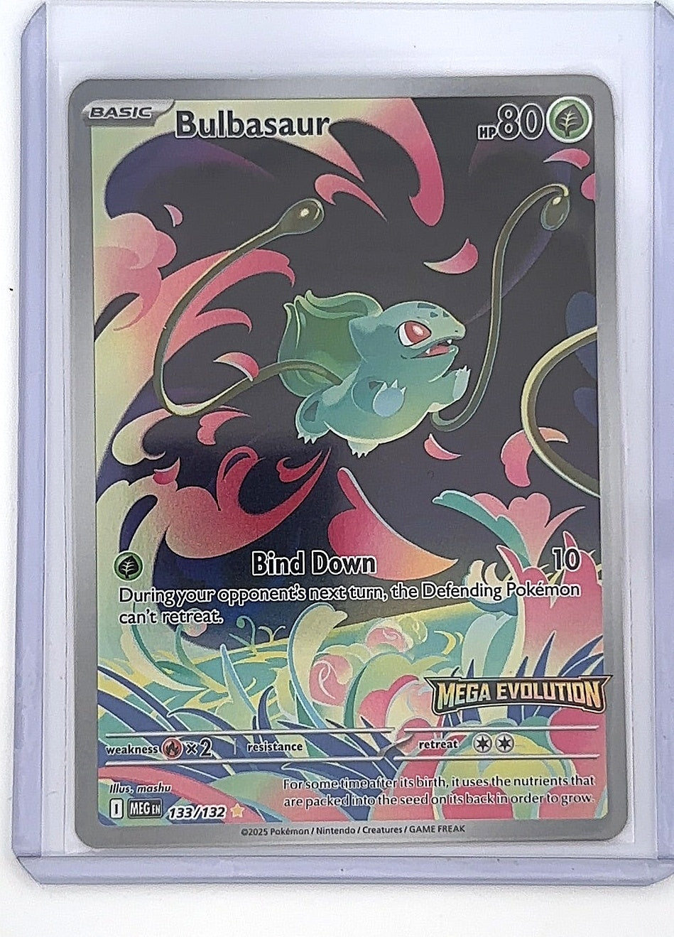Bulbasaur - 133/132 (Mega Evolution Stamped) #133/132 — front