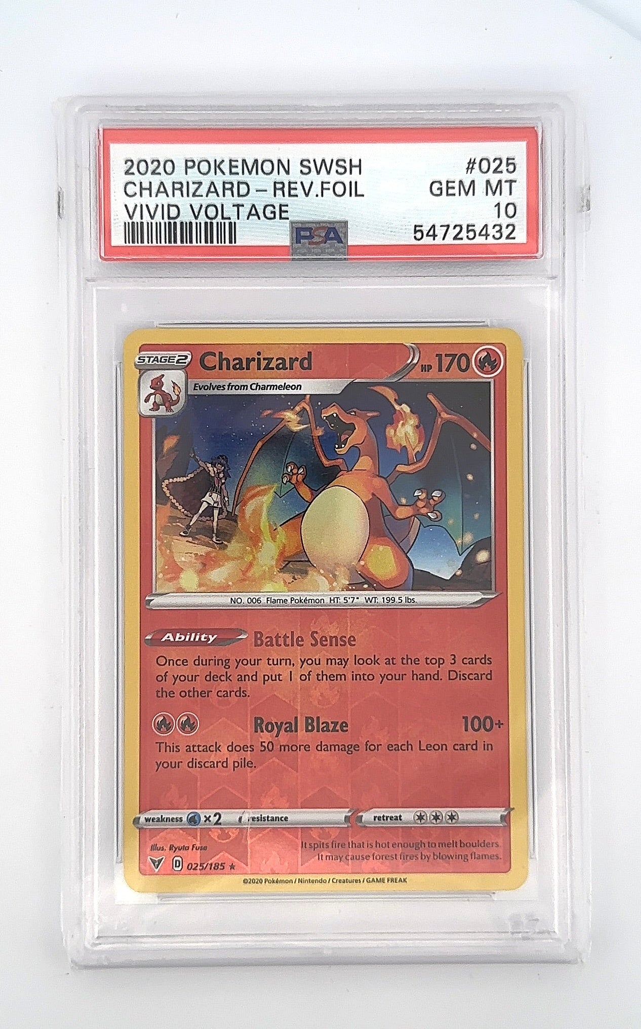 Charizard #025/185 PSA GEM MT 10 — front