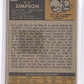 1971 Topps O.J. Simpson #260 — back