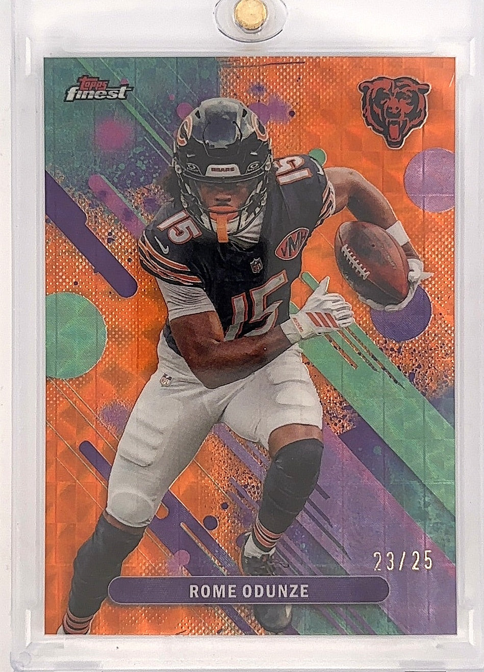 2025 Topps Finest Rome Odunze [Orange Geomertric] #84 — front