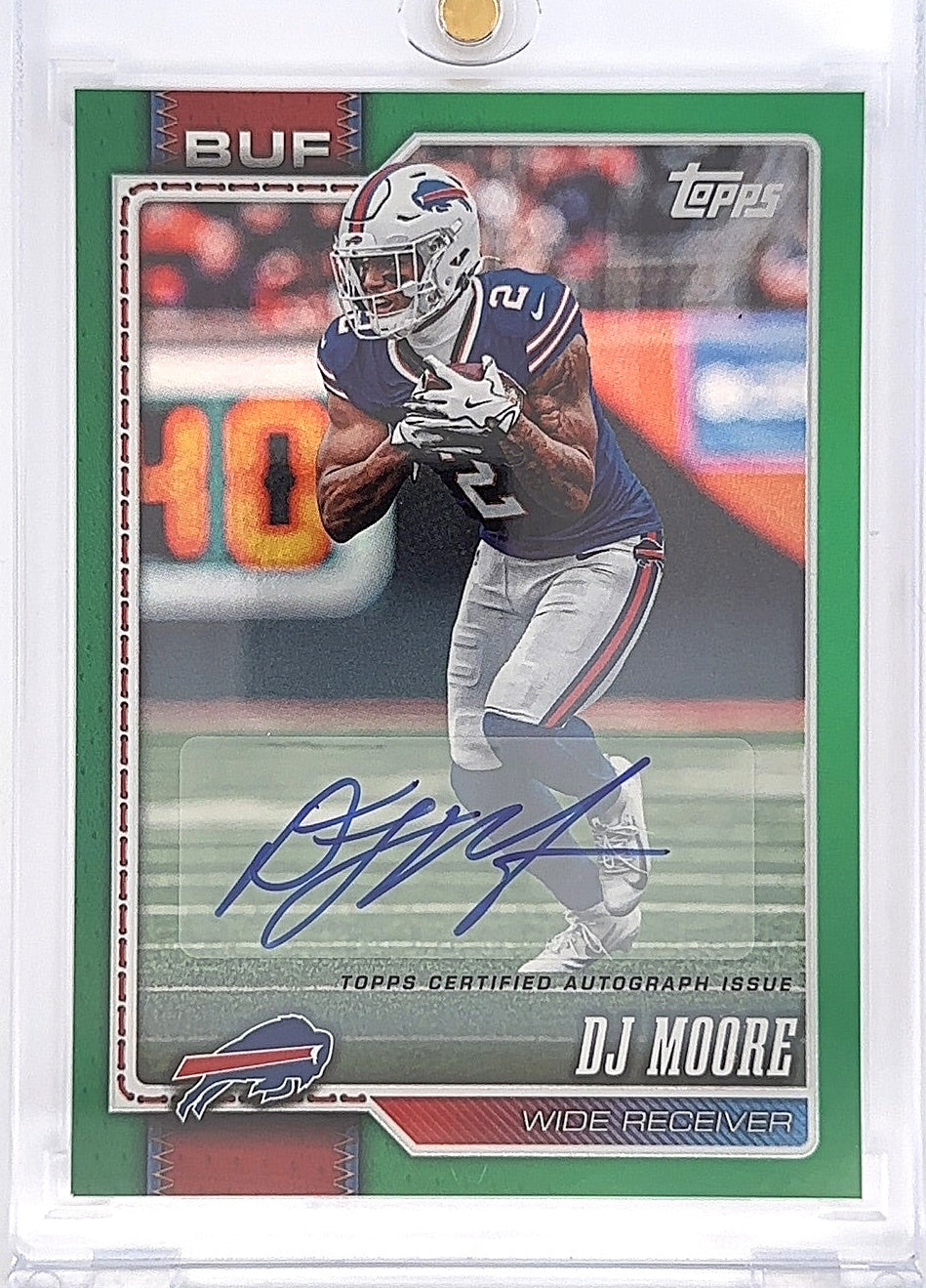 2026 Topps Flagship Real One Autograph DJ Moore [Green] #36 52/99 — front