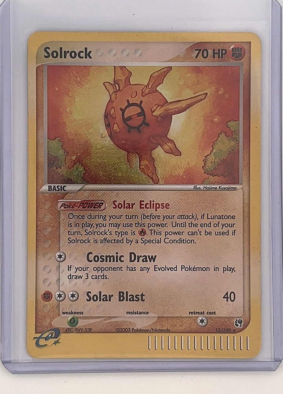 Solrock Sandstorm Holo 13/100 — front