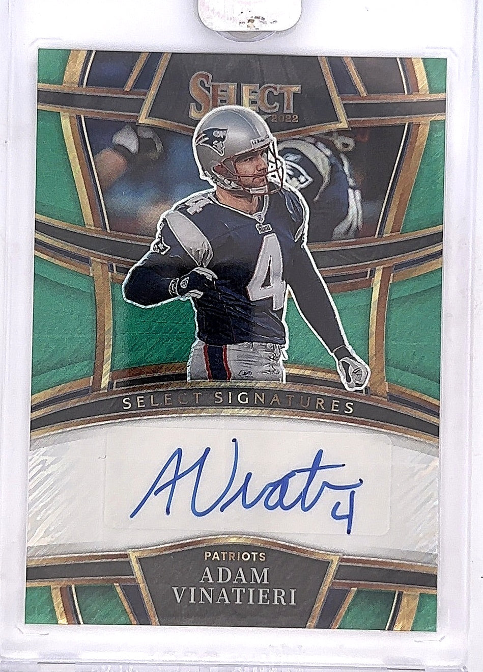 Adam Vinatieri Green Select Auto /5 — front