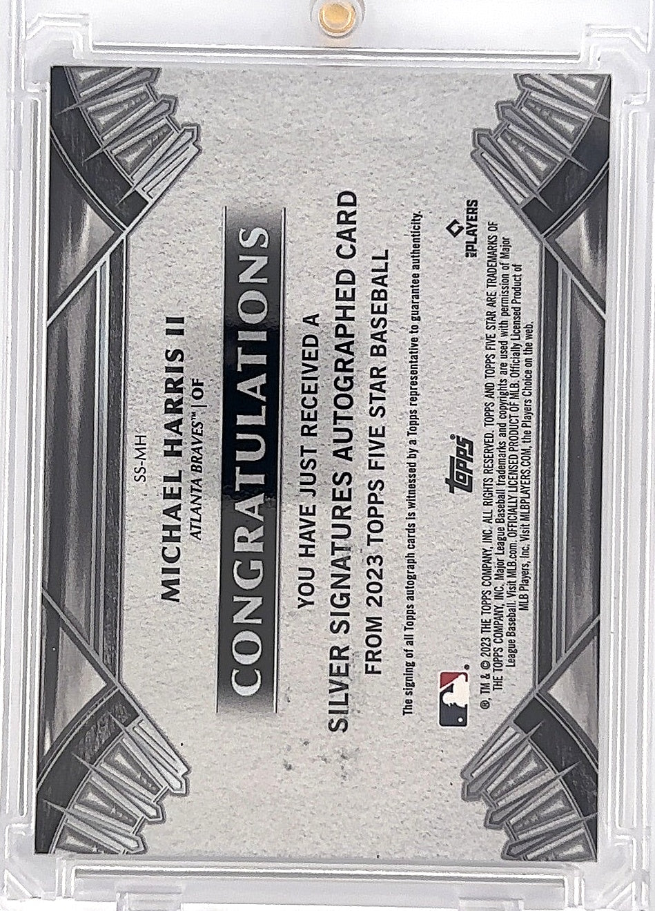 2023 Topps Five Star Signature Michael Harris II [Gold Silver] #SS-MH — back