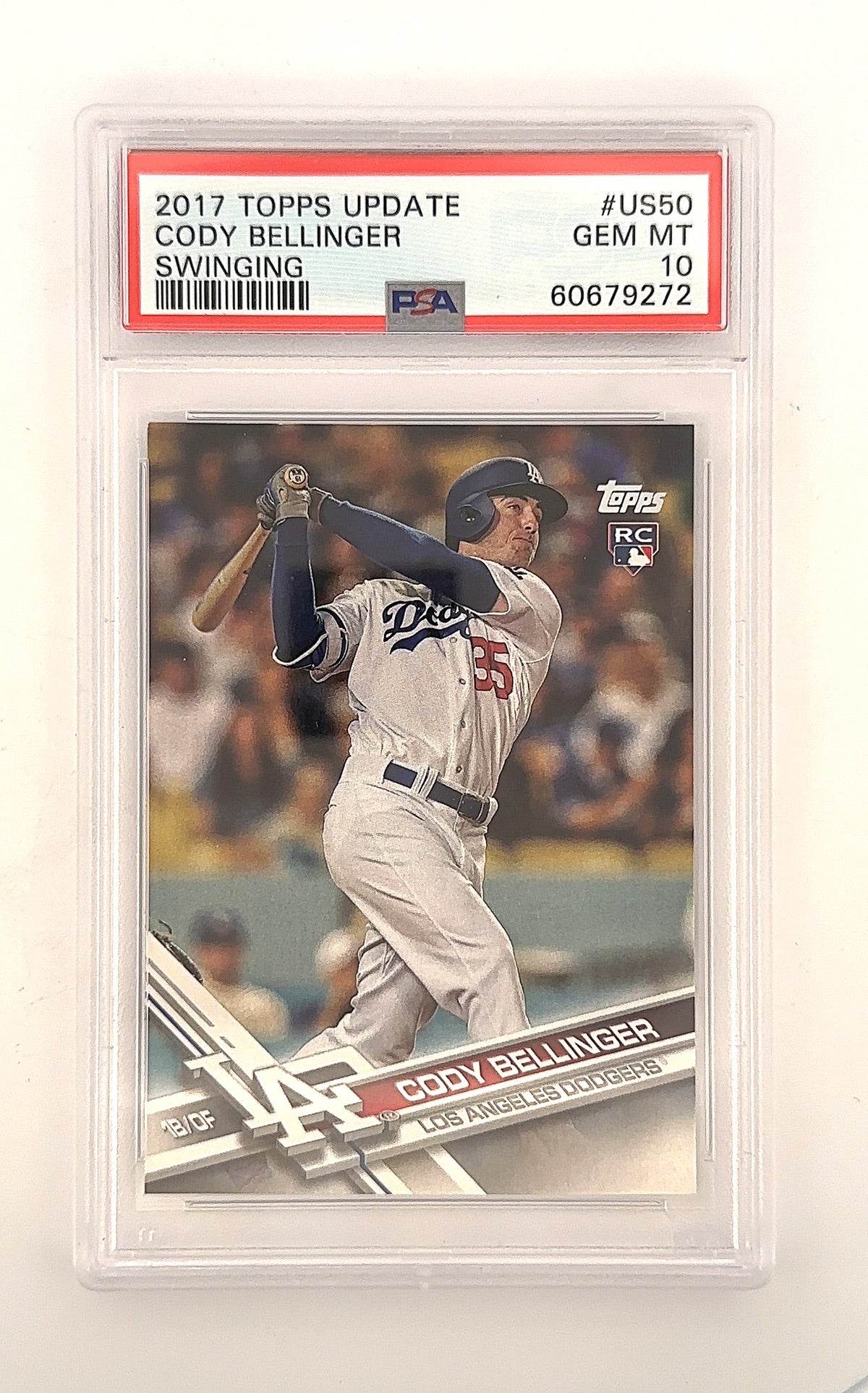 2017 Topps Update Cody Bellinger [Swinging] #US50 PSA 10 — front