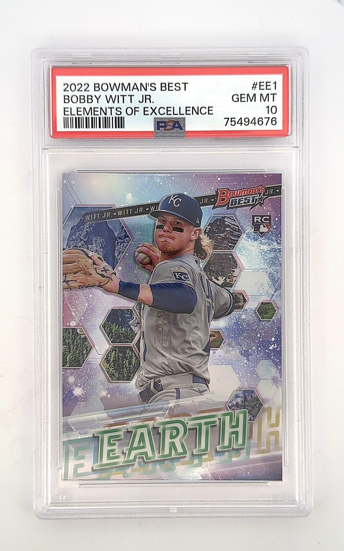 Bobby Witt Jr. 2022 Bowmans Best Elements of Excellence PSA GEM MT 10 — front