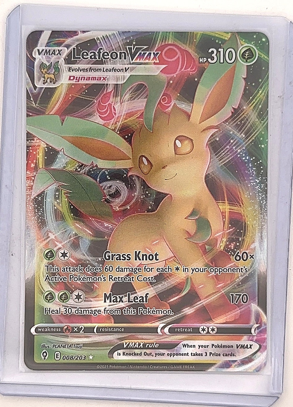 Leafeon VMAX #008/203 — front