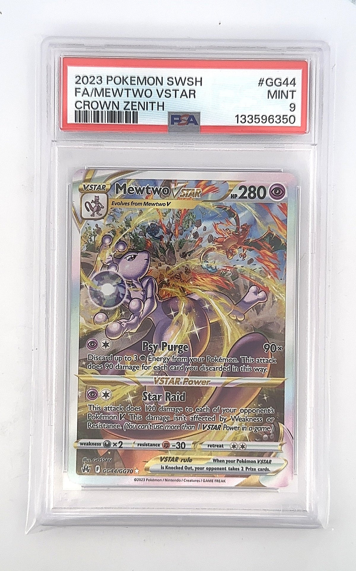 Mewtwo VSTAR #GG44/GG70 PSA MINT 9 — front
