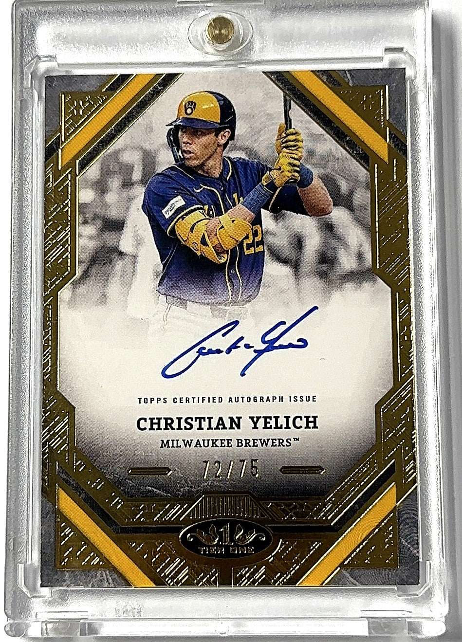 2025 Christian Yelich Topps Tier One /75 — front