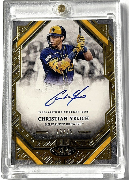 2025 Christian Yelich Topps Tier One /75 — front