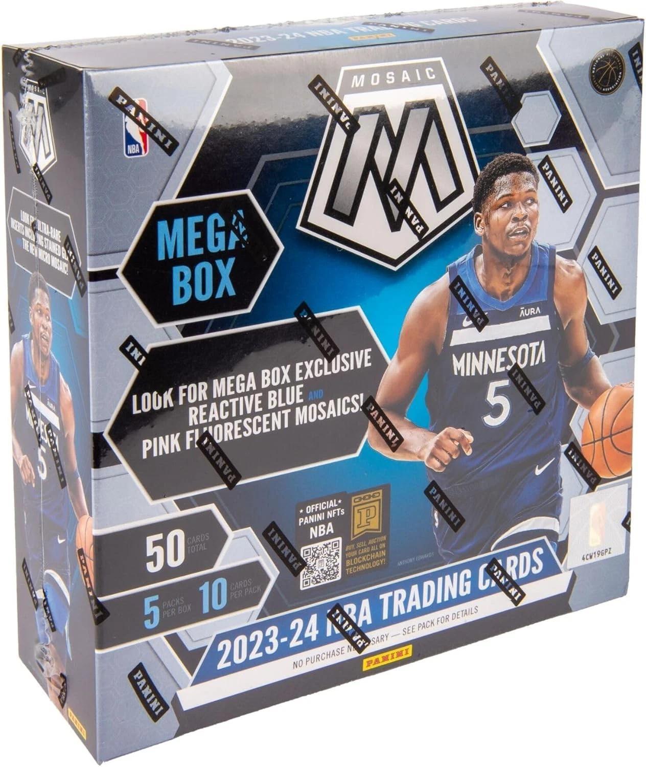 2023-24 Mosaic Basketball Mega Box (Blue & Pink Fluorescent Mosaics)
