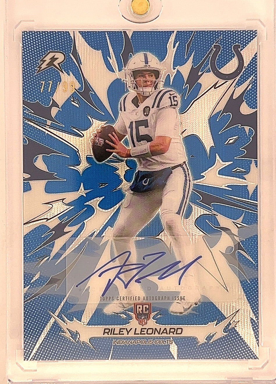 2025 Topps Resurgence Riley Leonard [Blue Surge Signature] #138 — front