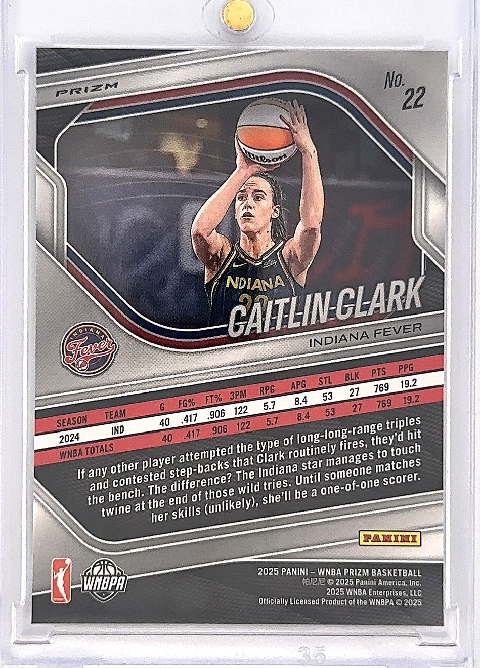 Caitlin Clark Cracked Ice — back