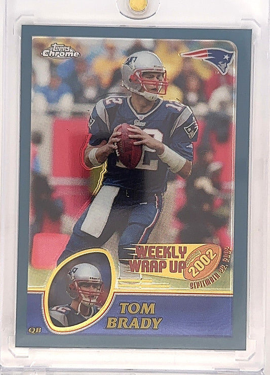 2003 Topps Chrome Tom Brady #148 Weekly Wrap Up — front