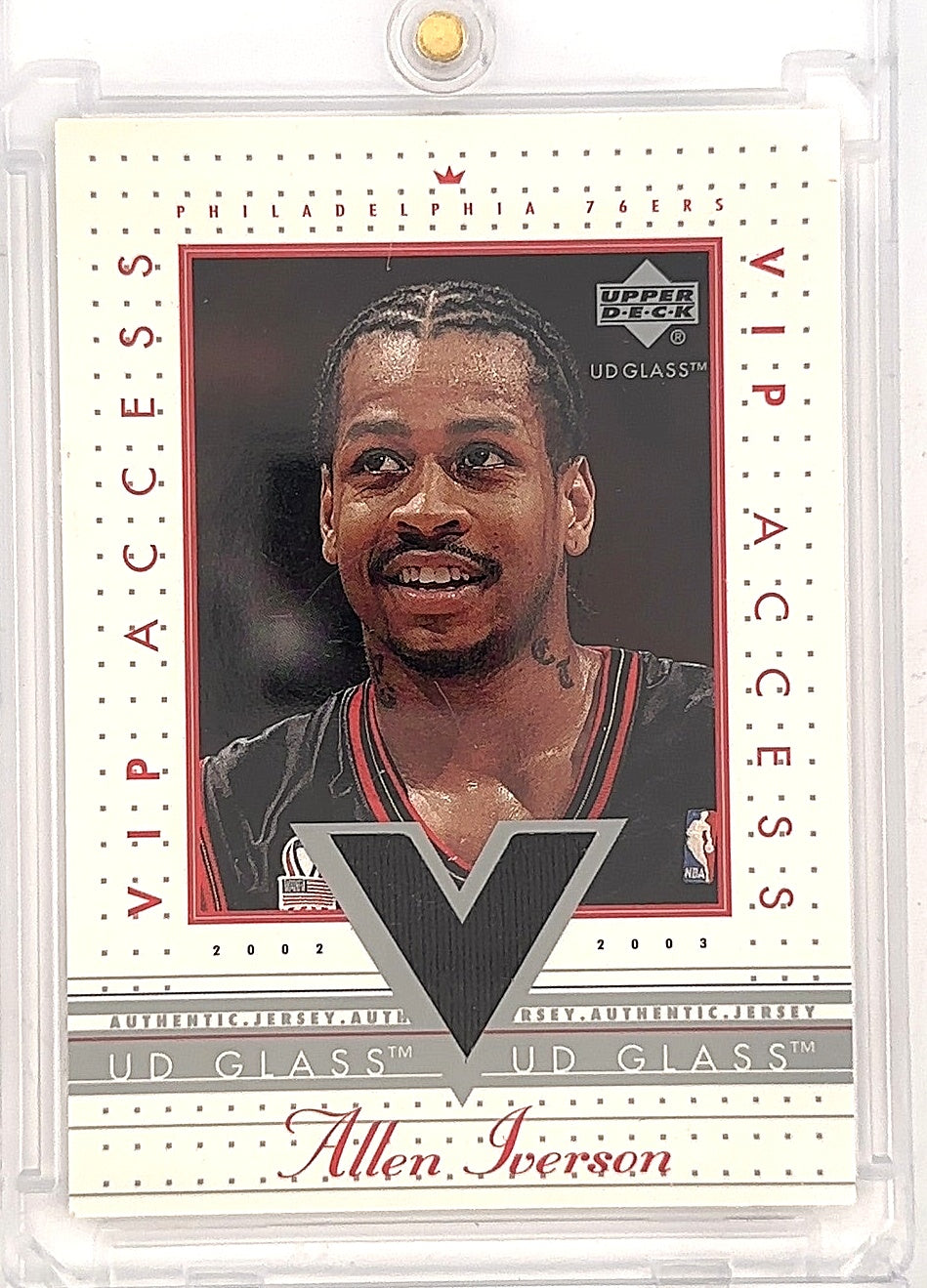 Allen Iverson Upper Deck VIP Access Jersey Patch — front