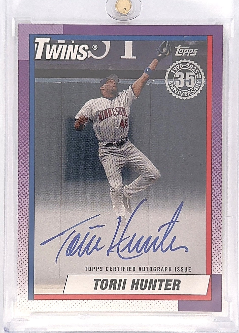 2025 Topps 1990 Autograph Torii Hunter #90A-TH — front