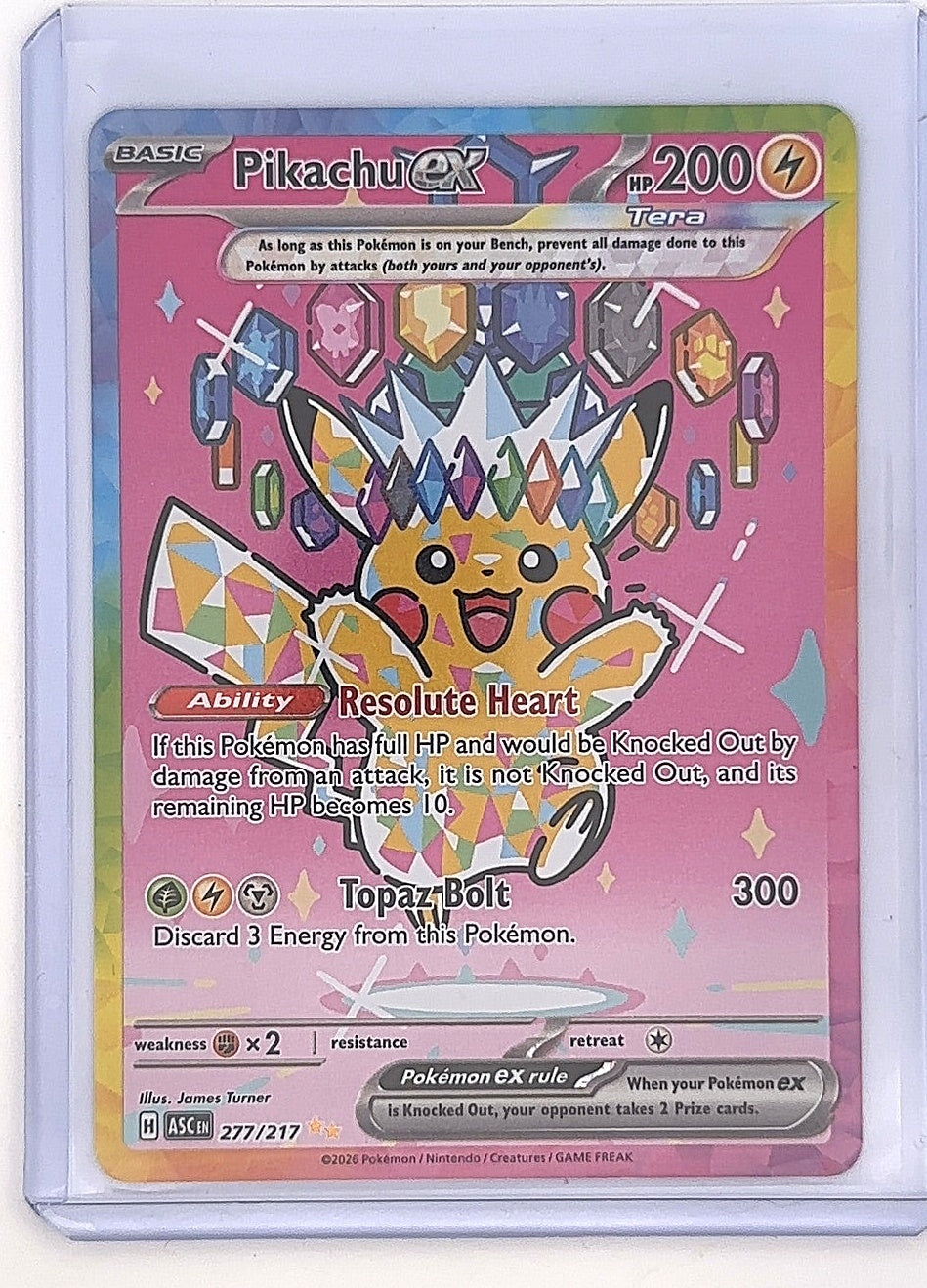 Pikachu ex - 277/217 #277/217 — front