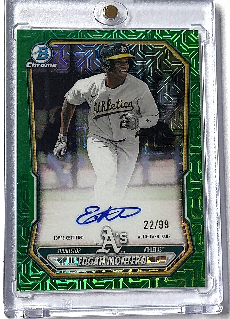 2026 Bowman Prospect Mega Autograph Edgar Montero [Green Mojo] #BMA-EM AUTO — front