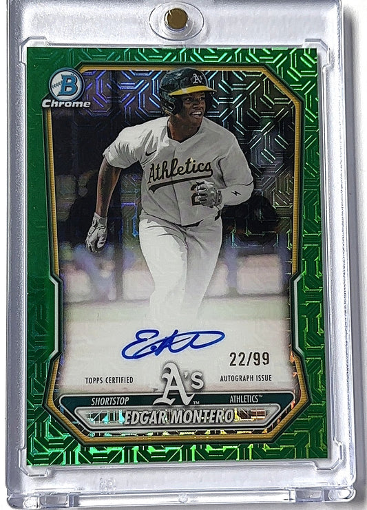 2026 Bowman Prospect Mega Autograph Edgar Montero [Green Mojo] #BMA-EM AUTO — front