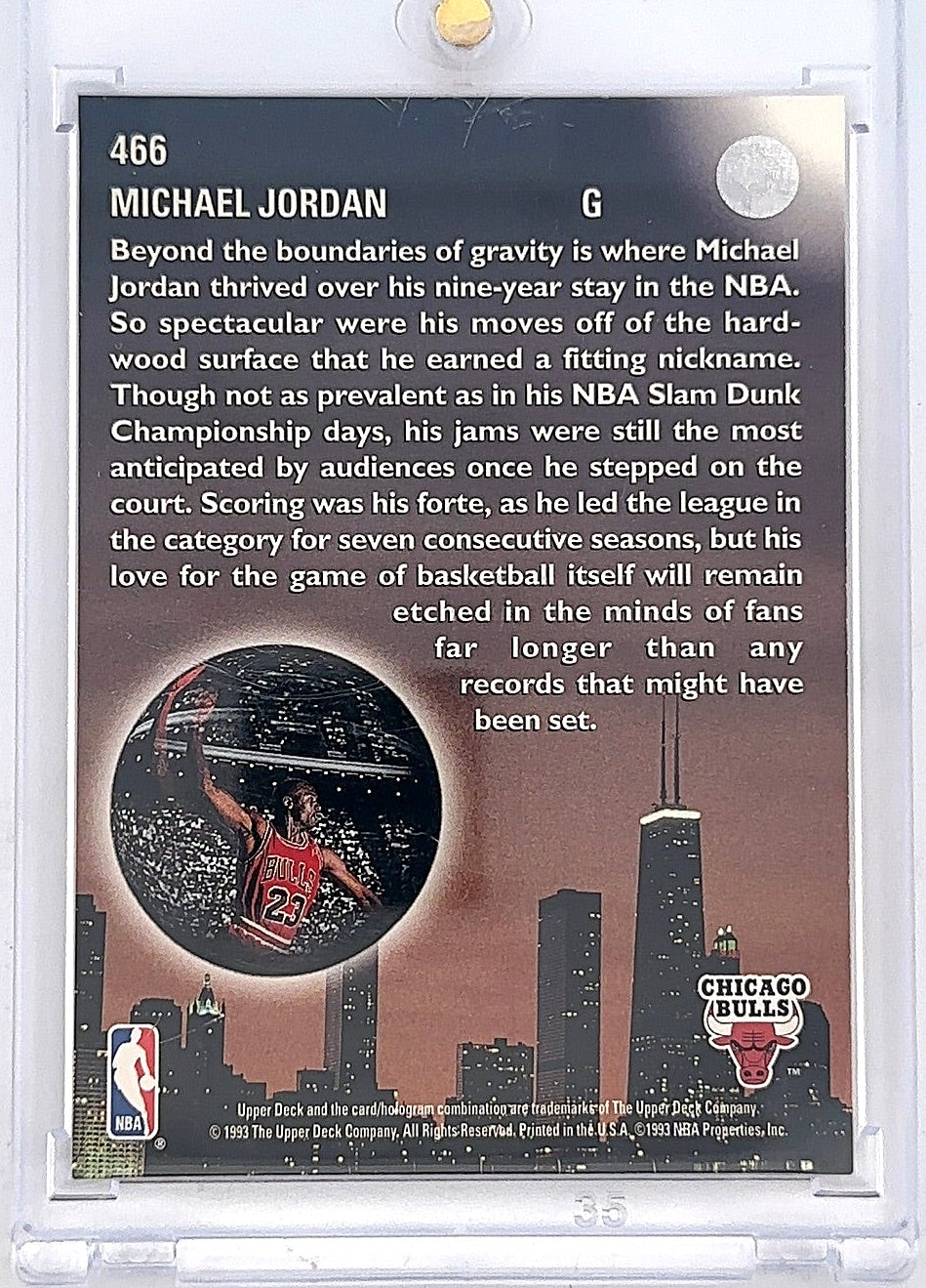 Michael Jordan Skylights #466 — back