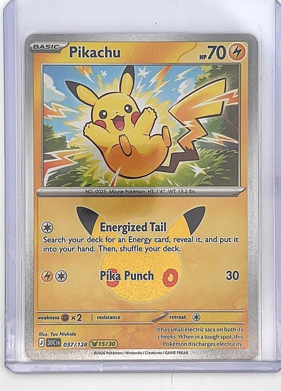 Pikachu - 037/128 #037/128 — front
