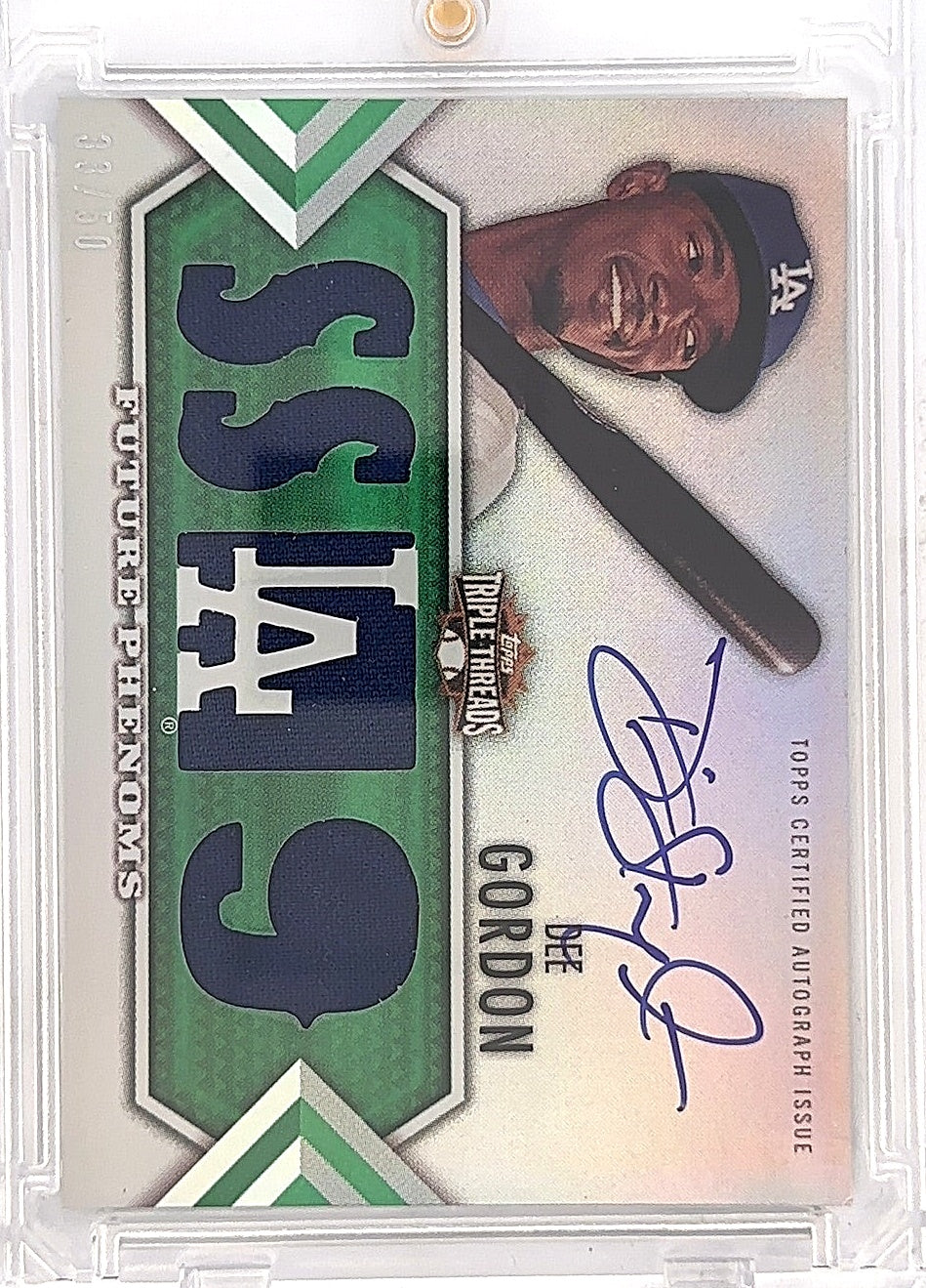 Dee Gordon Topps Triple Threads Auto /50 — front