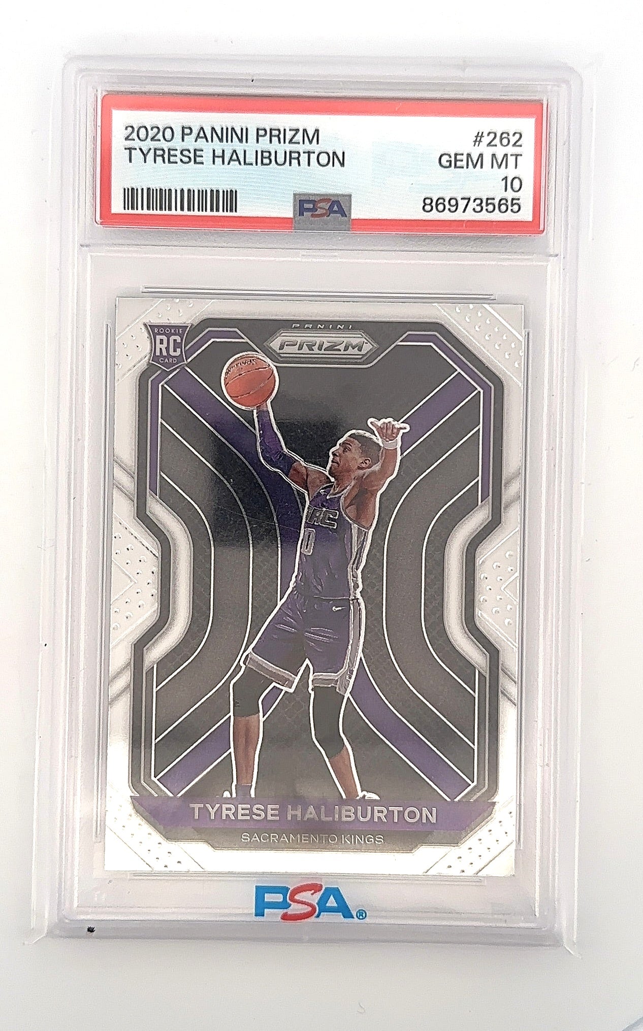 2020 Panini Prizm Tyrese Haliburton #262 PSA 10 — front
