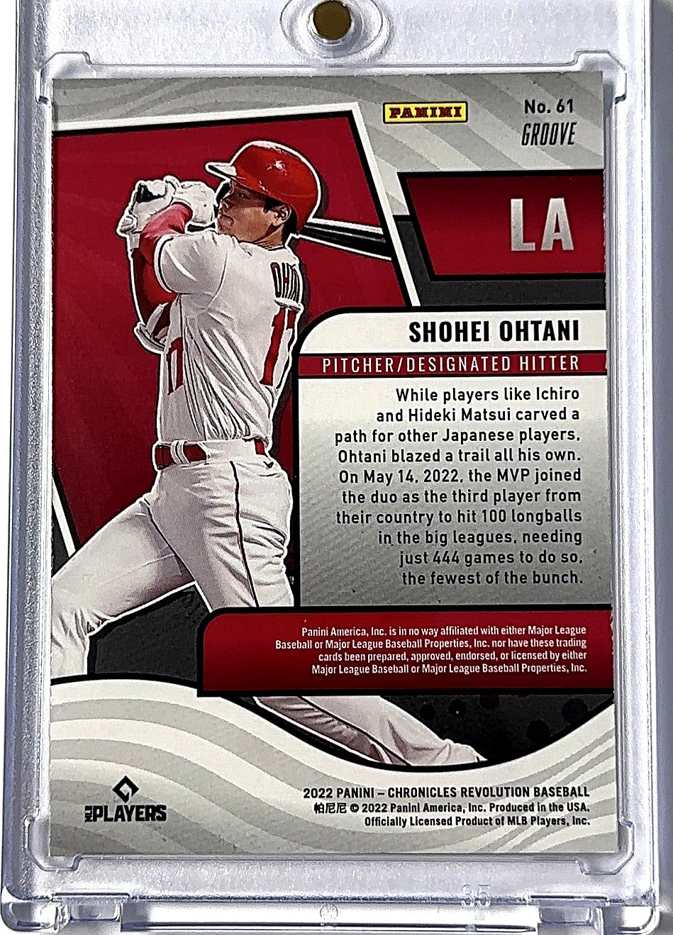 2022 Panini Chronicles Revolution Shohei Ohtani [Groove] #61 — back