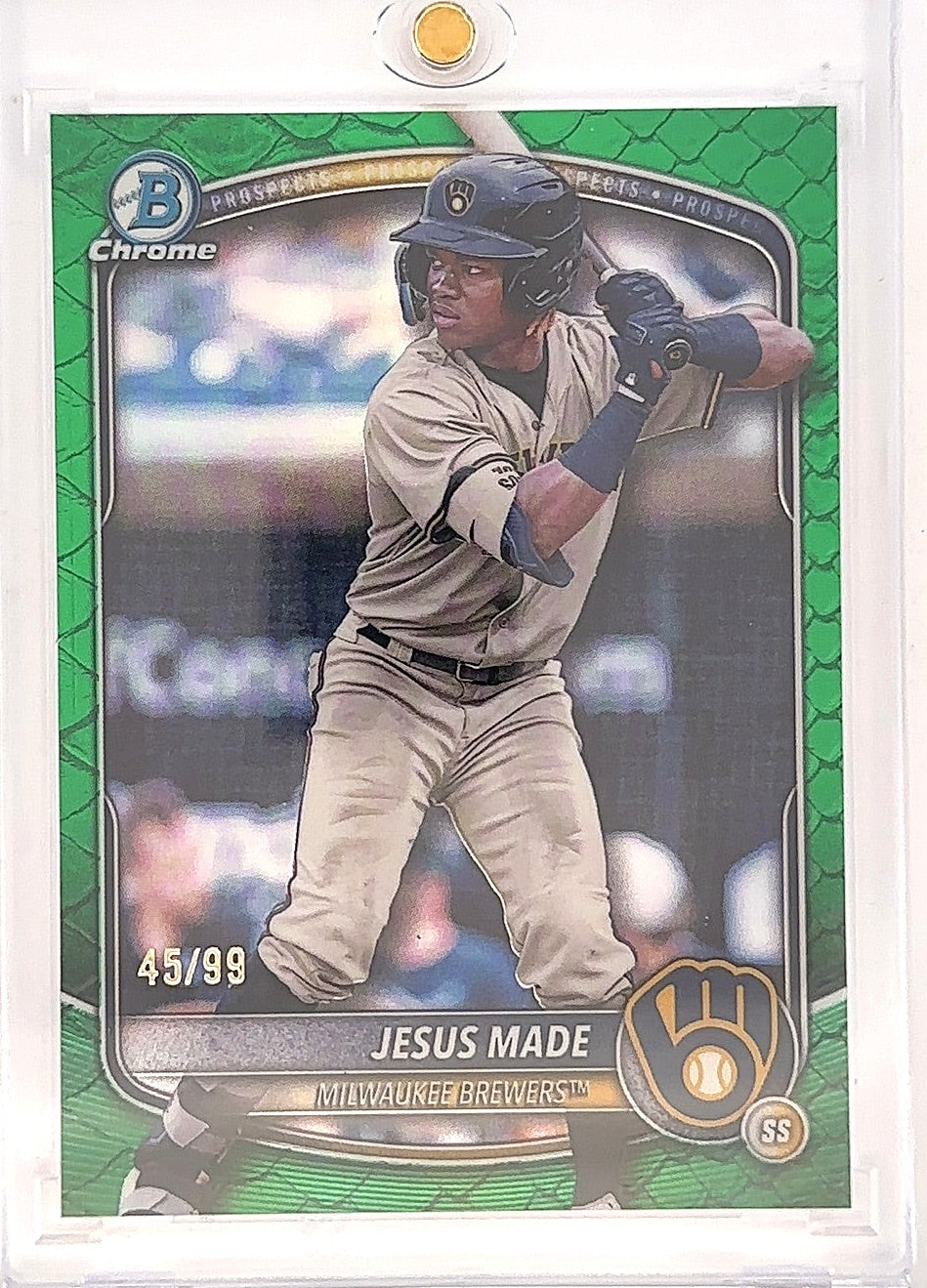 2025 Bowman Chrome Prospects Jesus Made [Reptilian Green] #BCP-245 — front