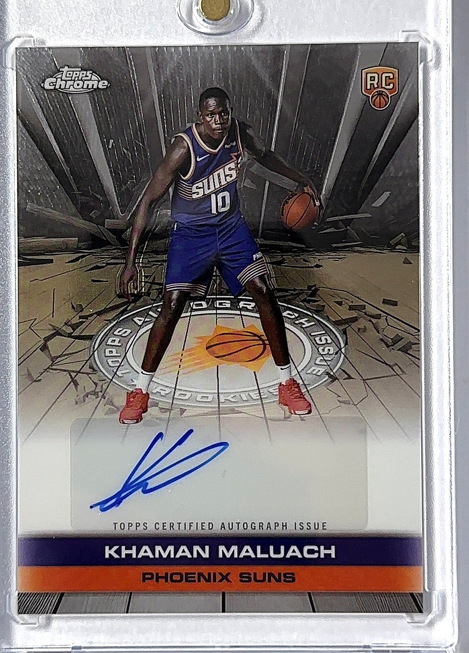 2025 Topps Chrome Autograph Issue Rookie Khaman Maluach #TAIR-KM AUTO — front