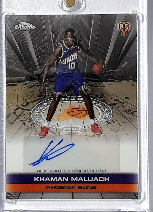 2025 Topps Chrome Autograph Issue Rookie Khaman Maluach #TAIR-KM AUTO — front