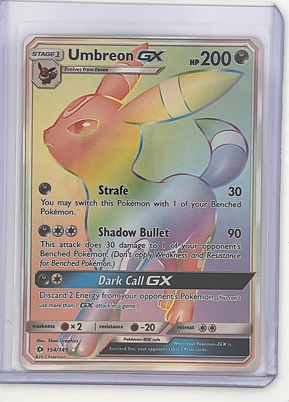 Umbreon GX (Secret) #154/149 — front