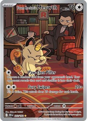 Team Rocket's Meowth - 203/182 #203/182 — stock