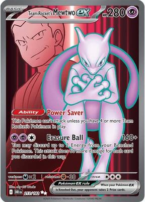 Team Rocket's Mewtwo ex - 213/182 SV10: Destined Rivals #213/182 — stock
