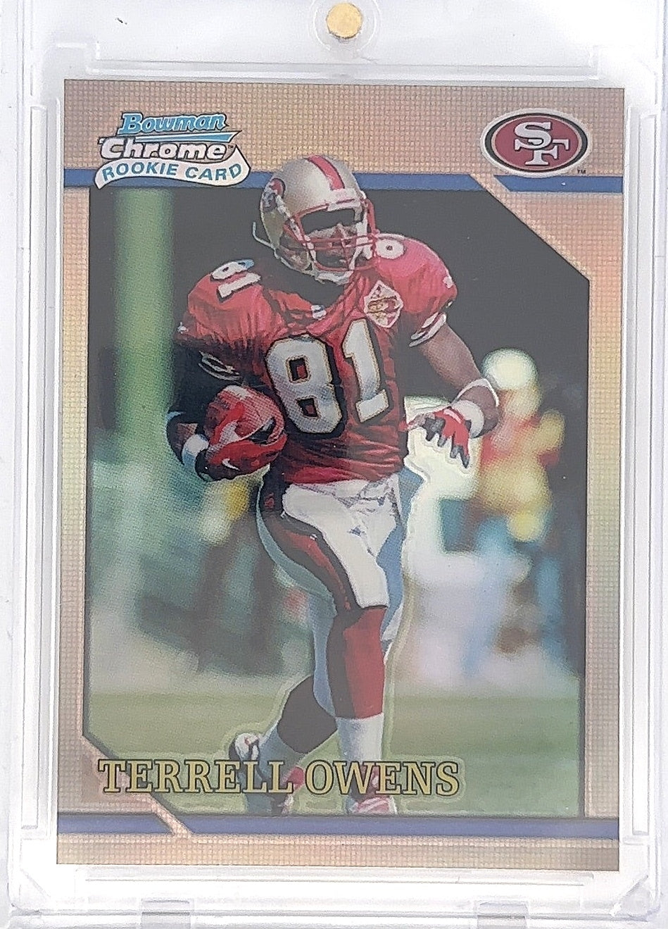 Terrell Owens 2001 Bowman Chrome Rookie Card Refractor — front