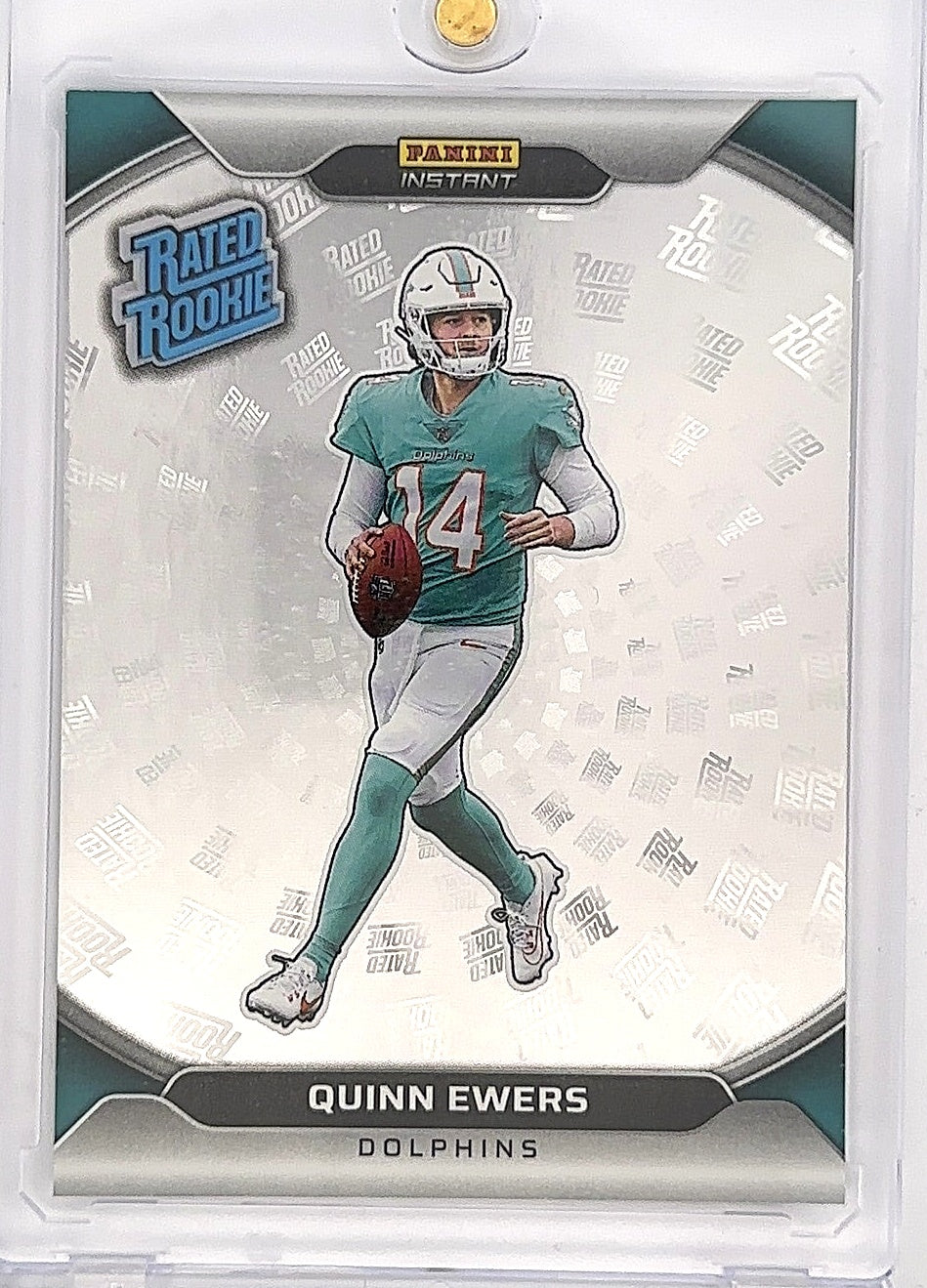 2025 Panini Instant Rated Rookie Holoflex Quinn Ewers #RRH-25 — front